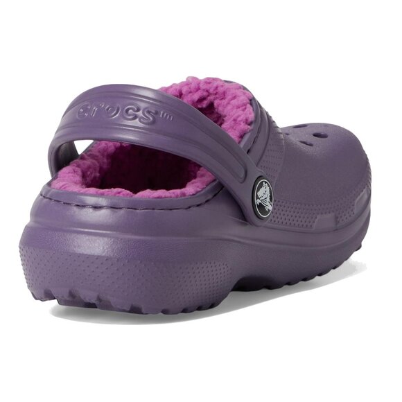 NEW CROCS Toddler/Kids Sizes C7, C12 Classic Lined Clog - Nightshade - Picture 5 of 6